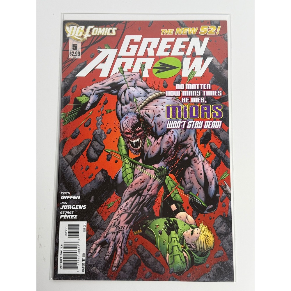 Green Arrow 5 DC Comics The New 52 2012 Midas Keith Giffen Dan Jurgens Perez